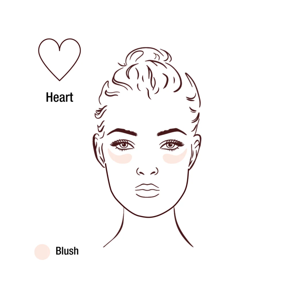 blush viso a cuore